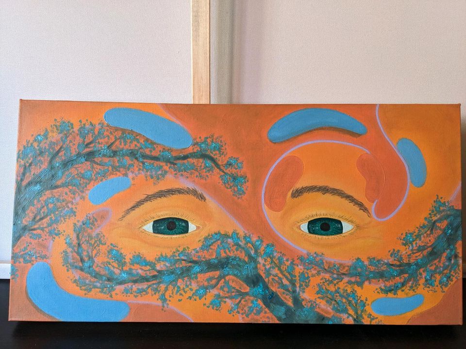 Acryl auf Leinwand Bild Augen surreal Malerei nice 60 x 30 in Göttingen