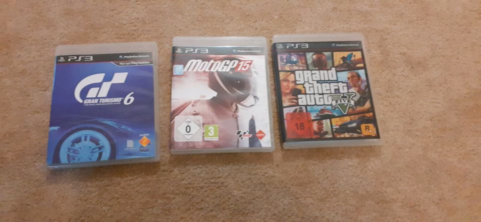 Playstation 3 mit 3 Spielen in Frauenprießnitz