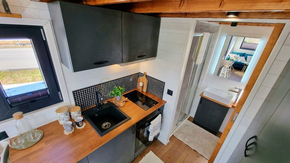 Baugenehmigungsfähig! Tiny House 7,2m mit 2 Schlafnischen! Wunderschönes Minihaus mit Statik! Top-Qualität & einzigartiger Look! Mini Haus Tinyhaus Modulhaus Mikrohaus in Wolbeck