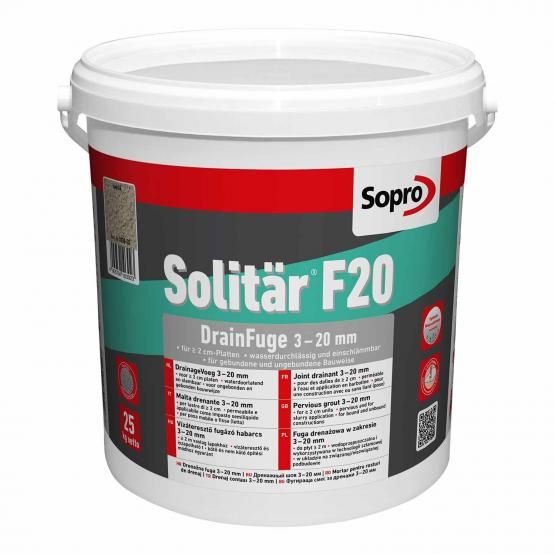 Sopro SOLITÄR F20 - DRAINFUGE 3-20 MM 12,5 KG |GRAU 15 in Zella-Mehlis