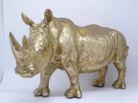 Nashorn gold antik Dekofigur Afrika Dekoration Poly Neuware 32x18 Wiesbaden - Erbenheim Vorschau