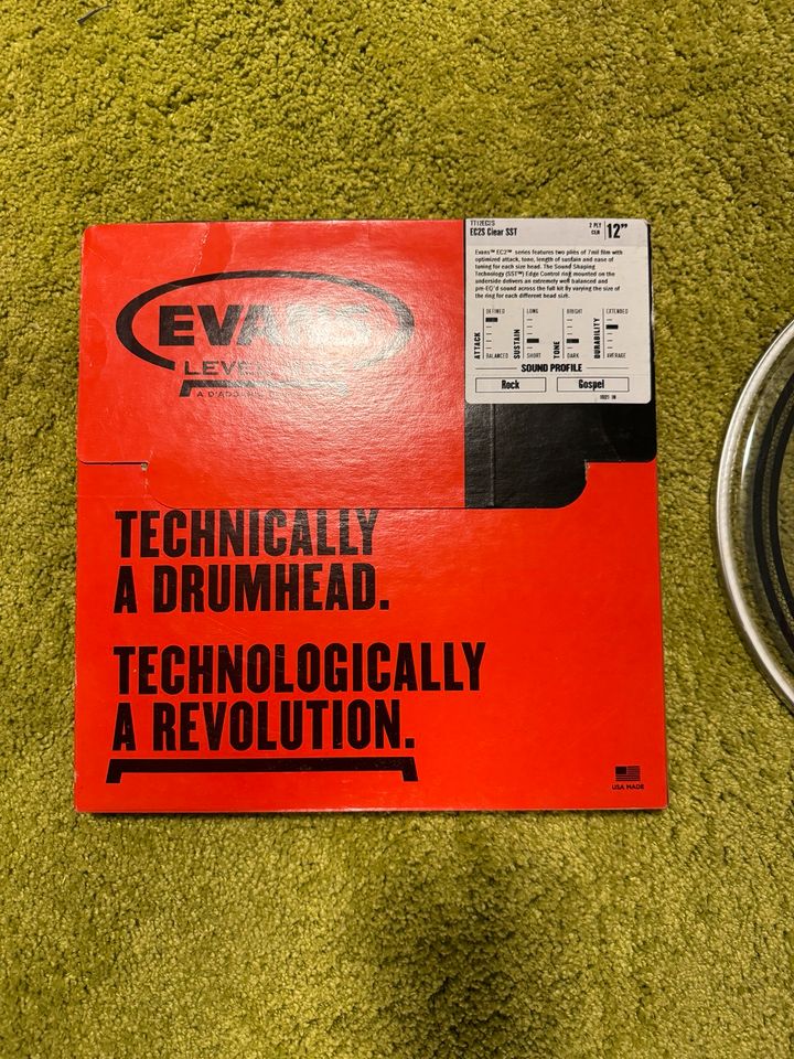 Evans EC2/SST Tomfell clear 12“ Neu in Worms