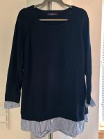 Mango Violeta Pullover Navy mit Bluseneffekt Gr. XXL Nordrhein-Westfalen - Arnsberg Vorschau