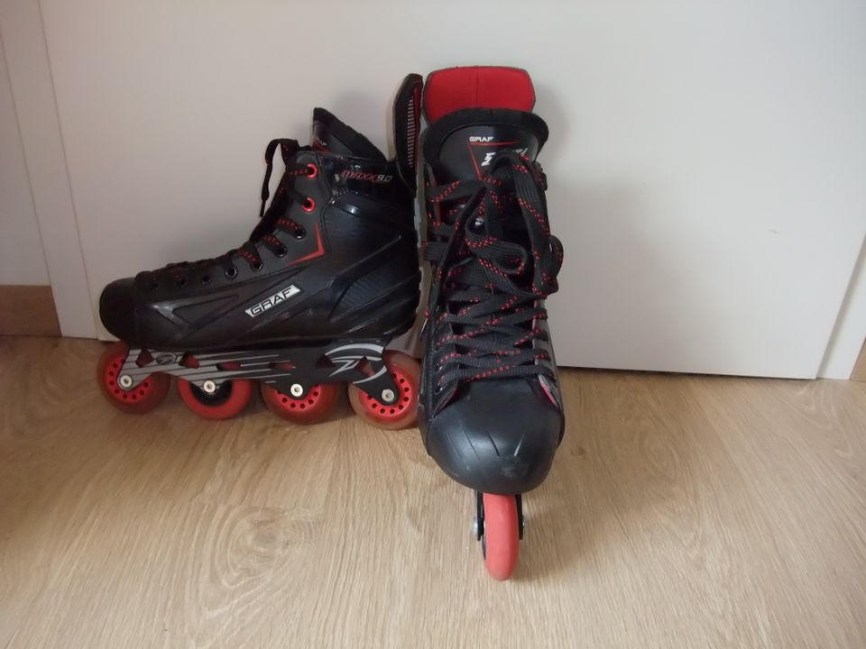 Graf Maxx 9 Hockey Inliner Senior Gr. 44 schwarz rot in Centrum