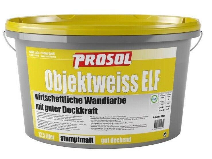 Wandfarbe Prosol Objektweiss ELF 12,5L in Essen