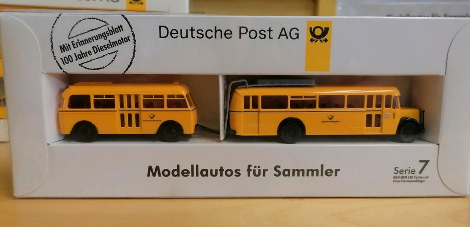 Brekina Automodell Sets 1/87 Deutsche Post in Laer