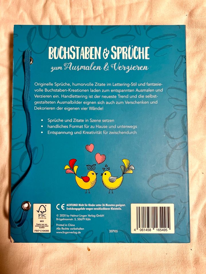 Buchstaben & Sprüche zum Ausmalen & Verzieren NEU in Korschenbroich