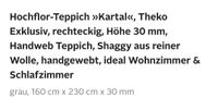 Theko Exklusiv Wollteppich Hochflor 2,30x1,60 grau Shaggy Schleswig-Holstein - Kremperheide Vorschau