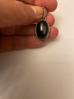 Anhänger Kette Onyx Silber Edelstein rund schwarz Boho Dresden - Neustadt Vorschau