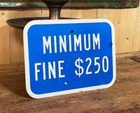 ORIG MINIMUM FINE $250 VERKEHRSSCHILD SCHILD USA MAN CAVE Nordrhein-Westfalen - Hamm Vorschau