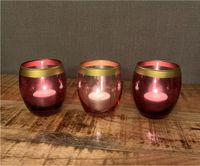 3x Windlicht/ Teelichtglas rosa gold Hochzeit Niedersachsen - Nordleda Vorschau