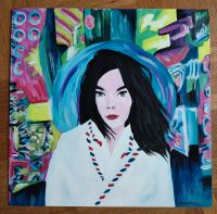 Original Kunst Gemälde Acryl signiert Pop Art Björk Stuttgart - Sillenbuch Vorschau