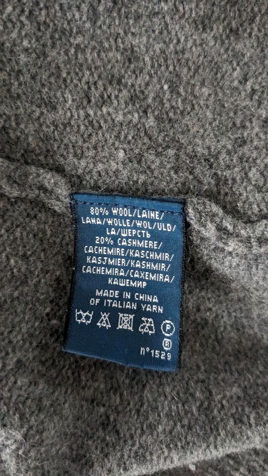 Ralph Lauren Cardigan Strickjacke grau Wolle Kaschmir L in Jevenstedt