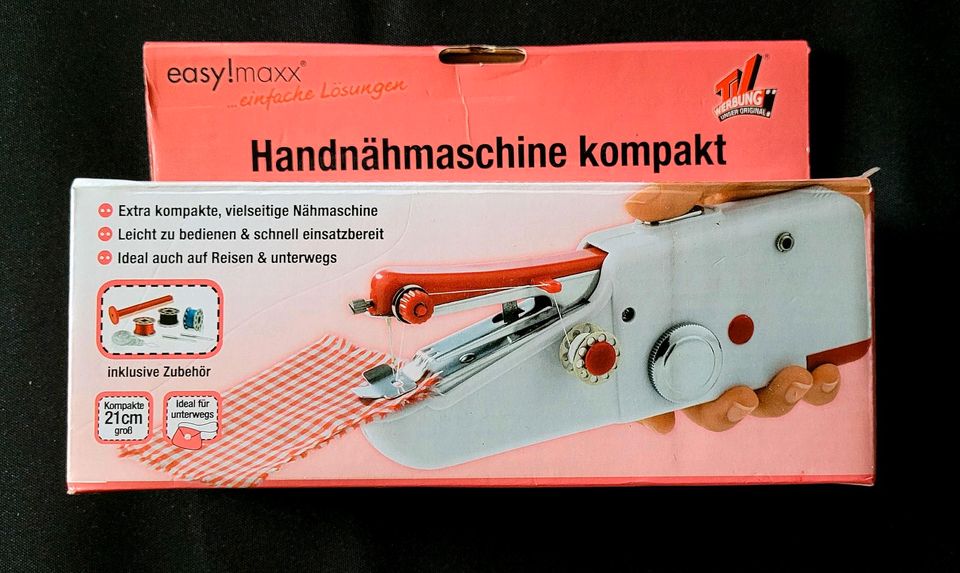 EASYmaxx 02927 Hand-Nähmaschine kompakt, Batterie betrieben, unbe in  Rheinland-Pfalz - Bingen | Basteln, Handarbeiten und Kunsthandwerk | eBay  Kleinanzeigen ist jetzt Kleinanzeigen