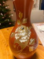 Vase DDR Goldrelief Handgemalt 18cm Sachsen - Burkau Vorschau