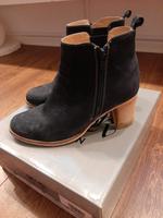 OTTO KERN Stiefeletten Nubukleder Navy Gr. 38 Nordrhein-Westfalen - Hilden Vorschau