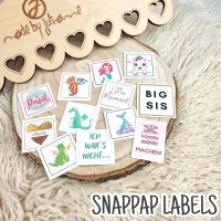 Bunte Labels in Weiß zum Aufnähen #Handmade #tüddel #aufnäher Brandenburg - Biesenthal Vorschau