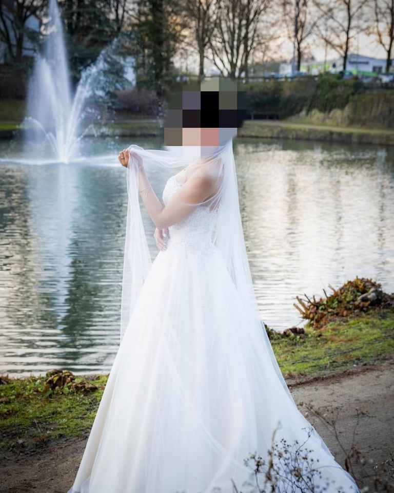 Hochzeitskleid Gr. S, Farbe: Ivory, Glitzer in Osnabrück