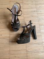 Leder High Heels Khaki Größe 39 Baden-Württemberg - Göppingen Vorschau
