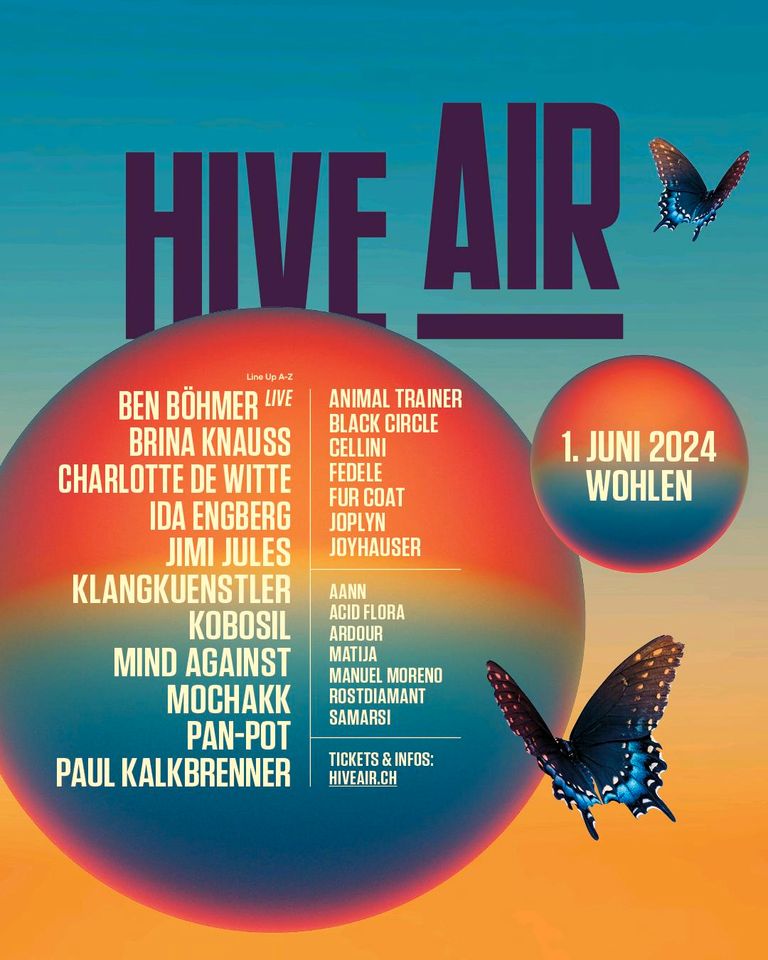 Festival Karte Techno Hive Air in Zürich, Stehplatz, 01.06.24 in Tuttlingen
