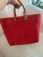 Rattan Tasche // Korbtasche // Strandtasche Rot Frankfurt am Main - Nordend Vorschau