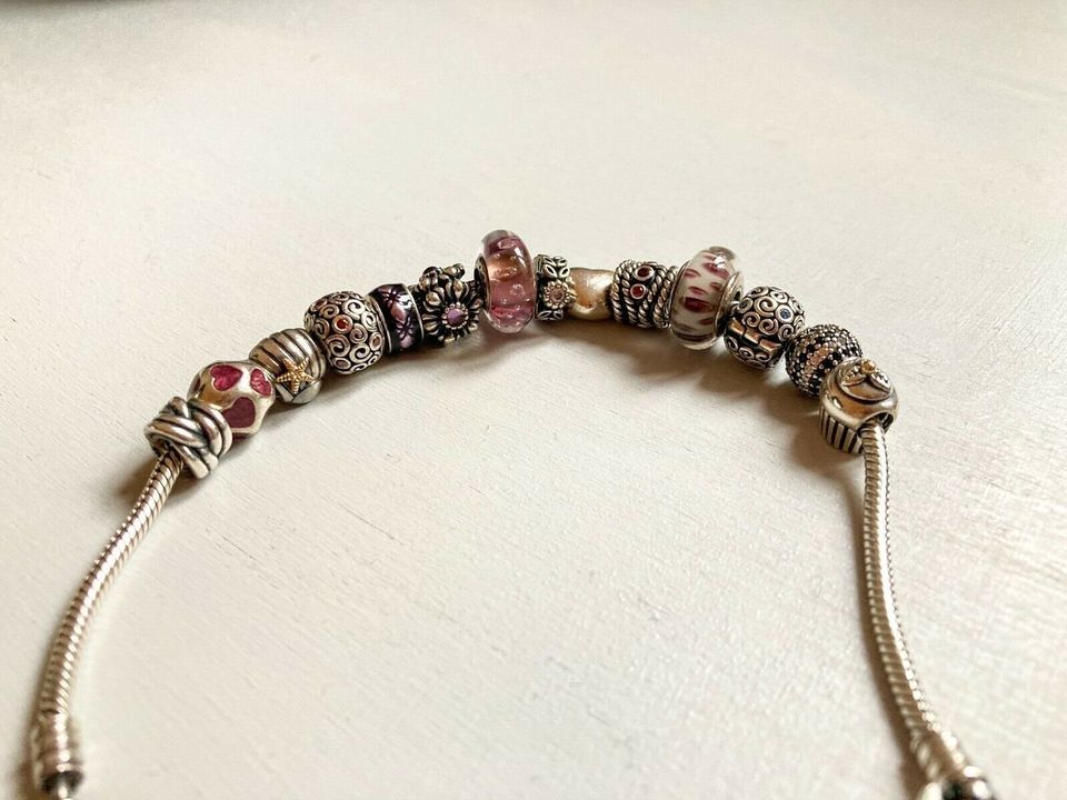 PANDORA Armband Charms einzeln/zusammen Gold Silber Murano in Würzburg