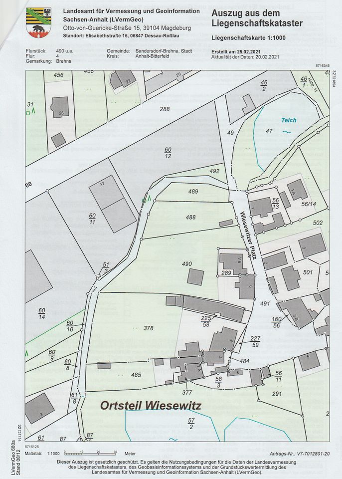 Friedvolles Grundstück für Neubau inkl. einer Kapitalanlage in Brehna