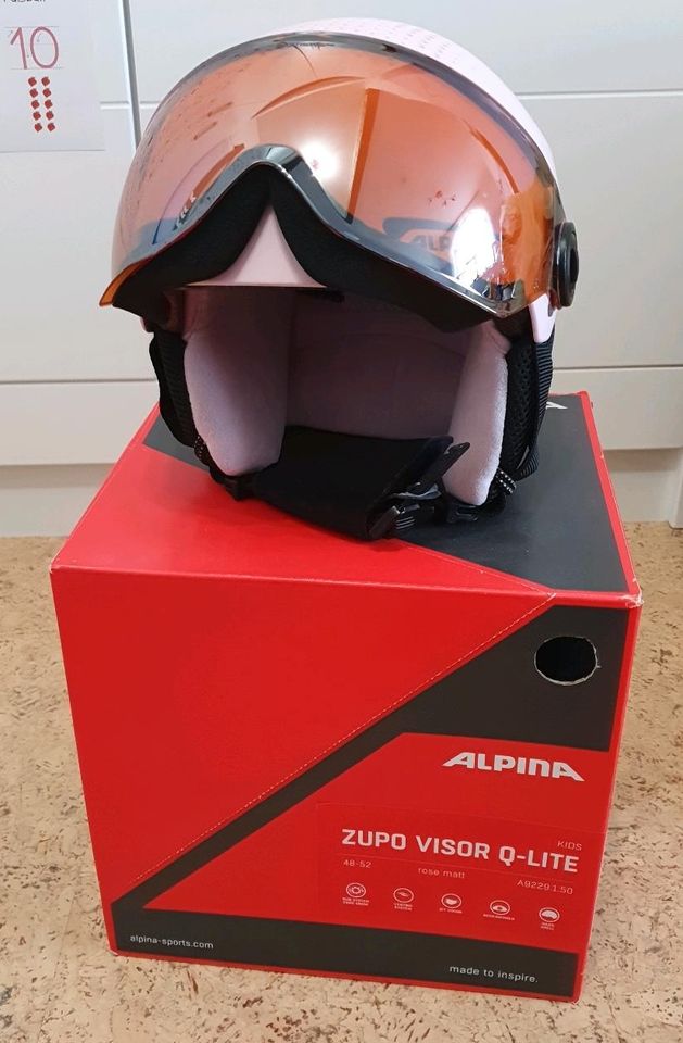 Alpina Skihelm zupo visor 48-52 cm Kids Kinder in Eilenburg