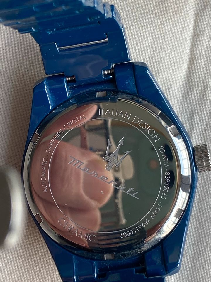 Seltene Maserati Ceramic Automatic Herrenuhr in blau - Box in Hamburg