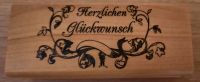 Holzstempel Blockstempel Herzlichen Glückwunsch Wandsbek - Hamburg Duvenstedt  Vorschau