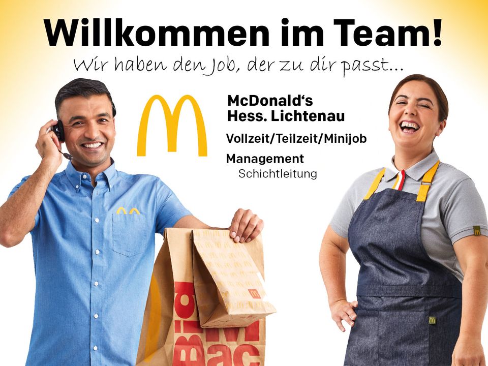Mitarbeiter (m/w/d) McDonald's Hess. Lichtenau in Hessisch Lichtenau