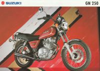 Suzuki GN 250 Prospekt im 1a Zustand Hessen - Lauterbach (Hessen) Vorschau