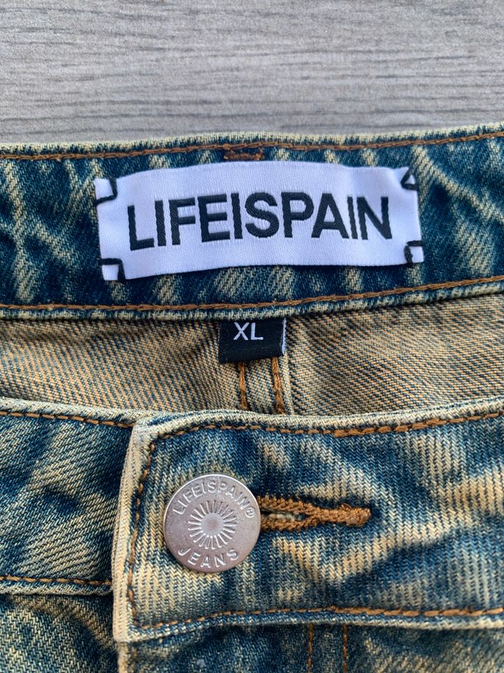 Life Is Pain Solar Washed Baggy Jeans blau XL in Rohrbach