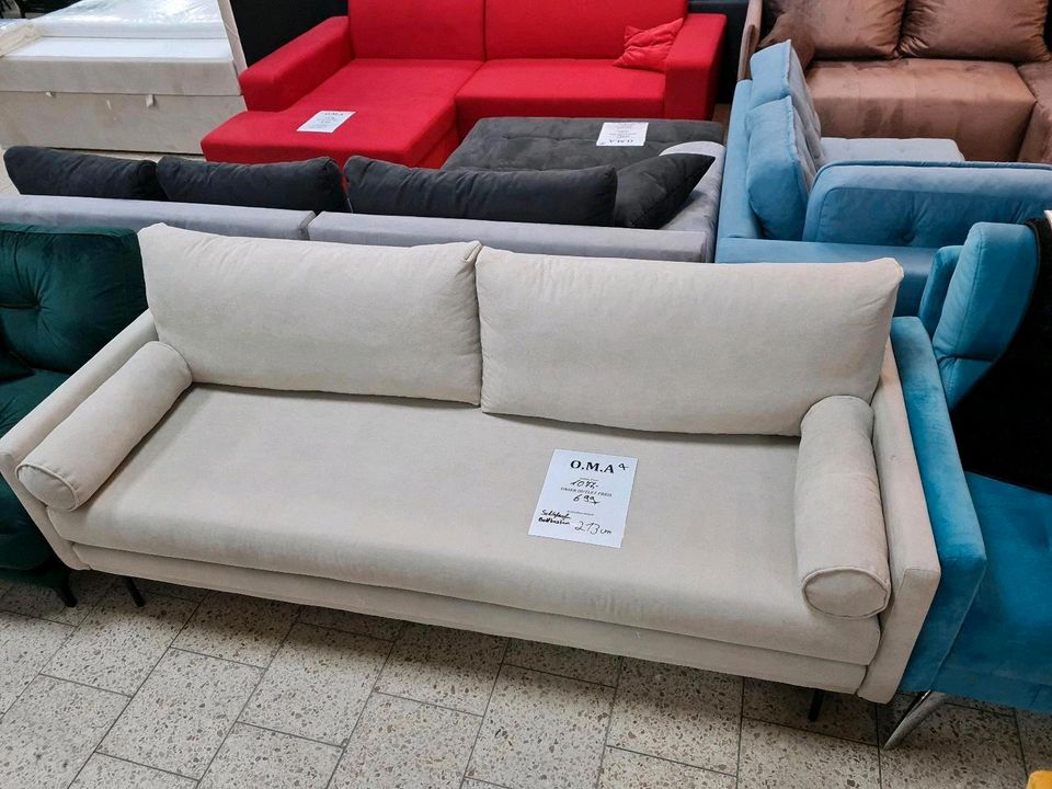 Sofa Couch Schlafsofa 3-Sitzer Bettkasten Möbel UVP 1077 in Herbstein