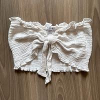 Crop top weiss knoten geknotet s new yorker amisuo Düsseldorf - Oberbilk Vorschau