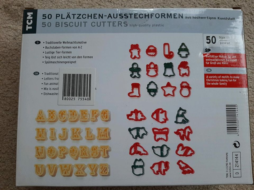 TCM 50 Plätzchenausstecher NEU Weihnachten Buchstaben in Hannover