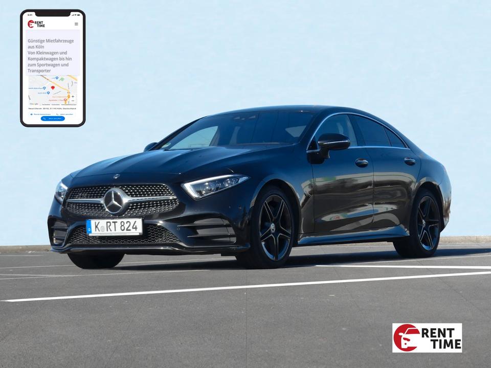 Auto mieten/ Mercedes Benz CLS/ 400 d/ Autovermietung/ Rent Time in Köln