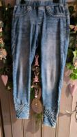 Tredy Jeggings mit Ziersteinen,Blau Gr. 36 Hessen - Bad Hersfeld Vorschau