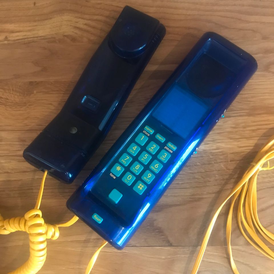 Telefon, genannt „Twinphone“ von Swatch, 80er Jahre in München