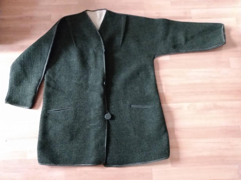 VINTAGE RETRO Woll Wendejacke grün beige XL 42-44 in Bochum