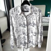 Gemusterte Bluse weiß/grau von H&M Hessen - Bad Emstal Vorschau