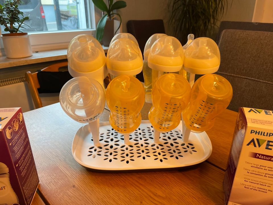 AVENT Set babyflaschen, trinkflasche + Flaschenständer in Schwarzenbek