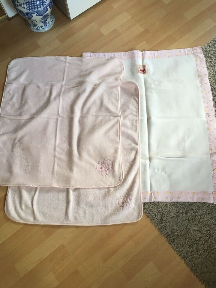 Babydecken, 3Stück, rosa/ weiß in Hoyerswerda