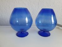 2 große Cognac Gläser Cognacschwenker Rauchglas Glas blau leicht Sachsen-Anhalt - Salzatal Vorschau