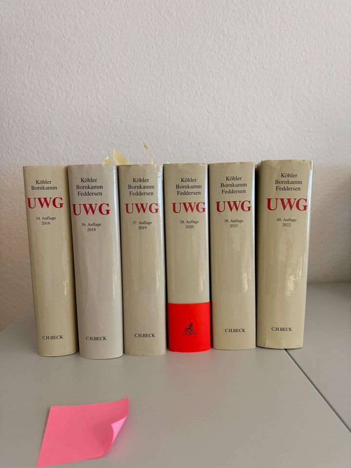 Gesetz gegen den unlauteren Wettbewerb C.H. Beck; 37. Auflage in Würzburg