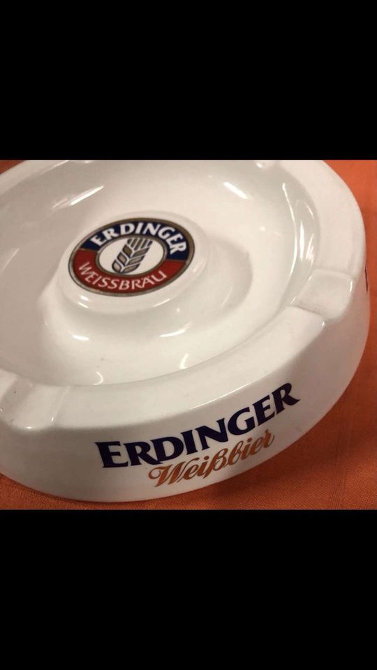 Erdinger Weissbräu Stammtisch Aschenbecher Porzellan in Werder (Havel)