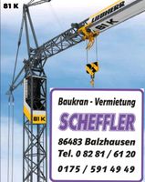 Liebherr. Kranvermietung. Kran mieten. Kran Leihen. Baukran. Kran Bayern - Balzhausen Vorschau