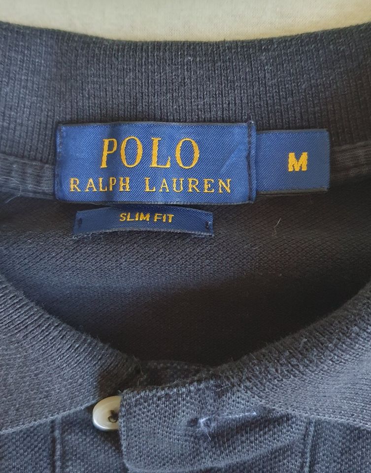 Ralph Lauren Polo-Shirt Herren, Gr. M SlimFit, schwarz in Freiburg im Breisgau