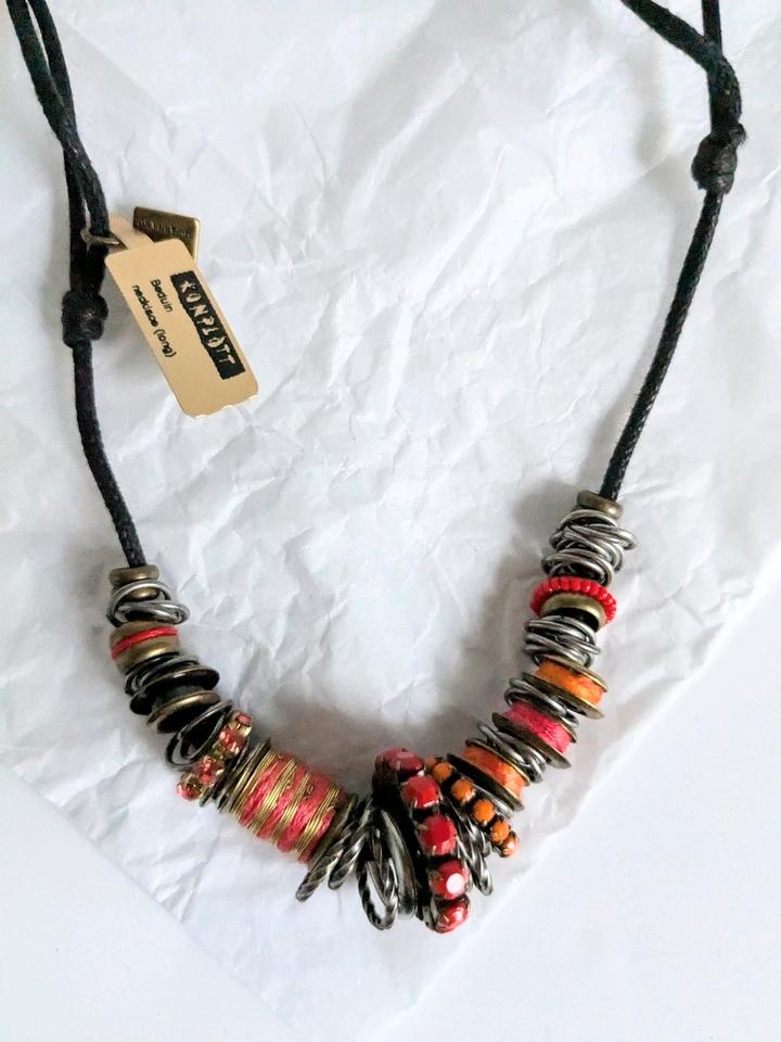Konplott Kette NEU Necklace rot/orange mit Etikett in Trierweiler