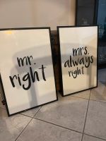 Poster mit Bilderrahmen / mr. Right / mrs. always Right Rheinland-Pfalz - Bad Breisig  Vorschau